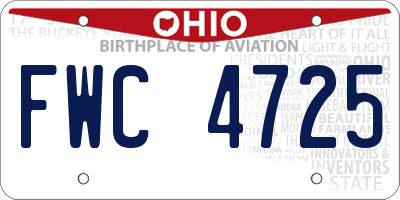 OH license plate FWC4725