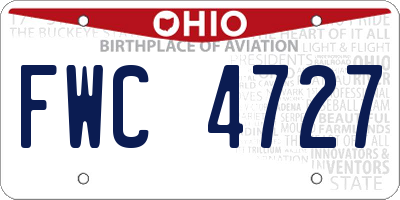 OH license plate FWC4727
