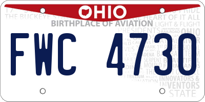OH license plate FWC4730
