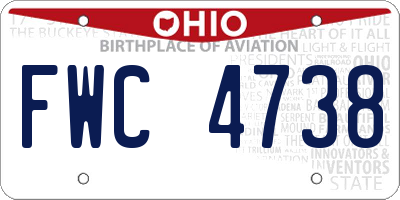 OH license plate FWC4738
