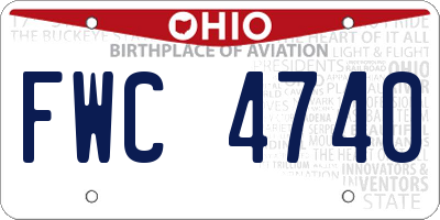 OH license plate FWC4740