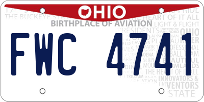 OH license plate FWC4741