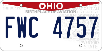 OH license plate FWC4757