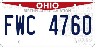 OH license plate FWC4760