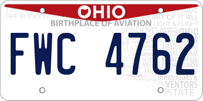 OH license plate FWC4762