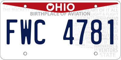 OH license plate FWC4781