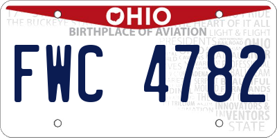 OH license plate FWC4782
