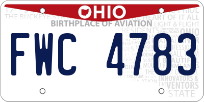OH license plate FWC4783