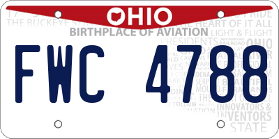 OH license plate FWC4788
