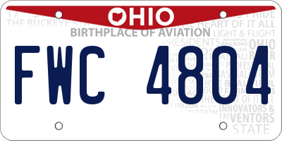 OH license plate FWC4804