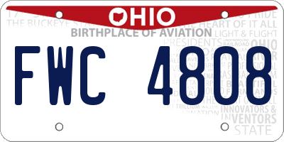 OH license plate FWC4808