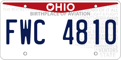 OH license plate FWC4810