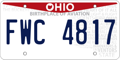 OH license plate FWC4817