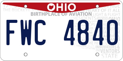OH license plate FWC4840