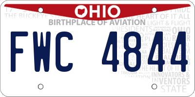 OH license plate FWC4844
