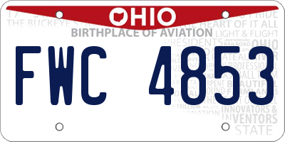 OH license plate FWC4853