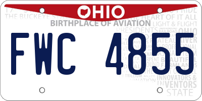 OH license plate FWC4855
