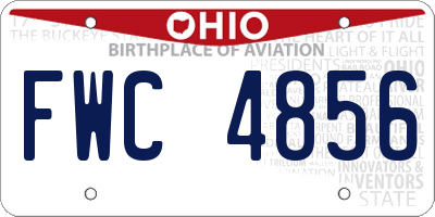 OH license plate FWC4856