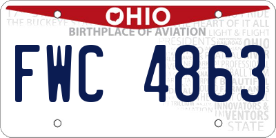 OH license plate FWC4863