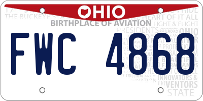 OH license plate FWC4868
