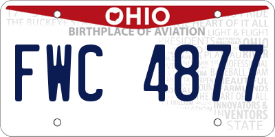 OH license plate FWC4877