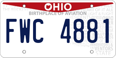 OH license plate FWC4881
