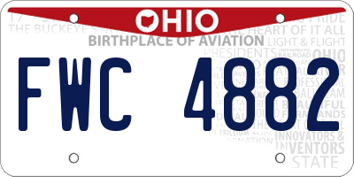 OH license plate FWC4882
