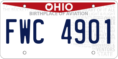 OH license plate FWC4901