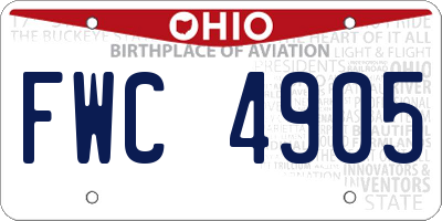 OH license plate FWC4905