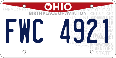 OH license plate FWC4921
