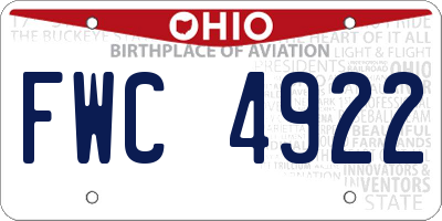 OH license plate FWC4922