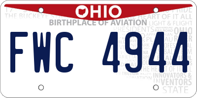 OH license plate FWC4944