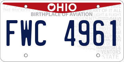 OH license plate FWC4961
