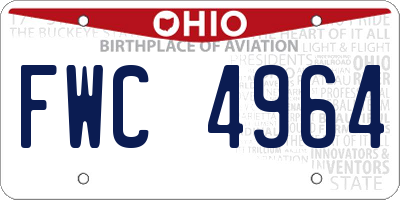 OH license plate FWC4964