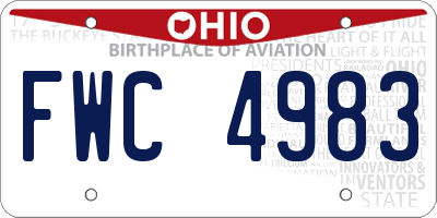OH license plate FWC4983