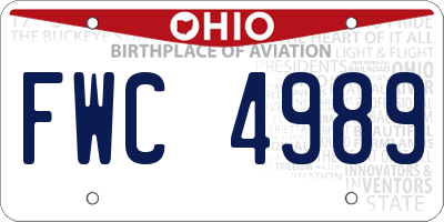 OH license plate FWC4989