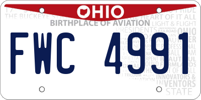 OH license plate FWC4991