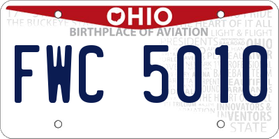 OH license plate FWC5010