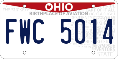 OH license plate FWC5014