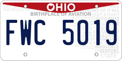 OH license plate FWC5019