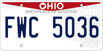 OH license plate FWC5036