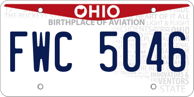 OH license plate FWC5046