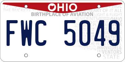 OH license plate FWC5049