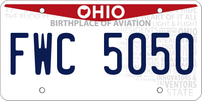 OH license plate FWC5050