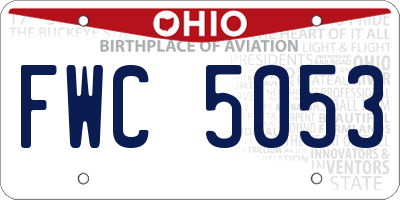 OH license plate FWC5053