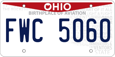 OH license plate FWC5060