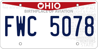 OH license plate FWC5078