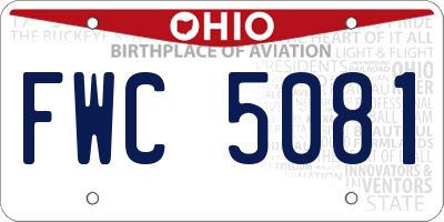 OH license plate FWC5081