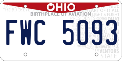 OH license plate FWC5093
