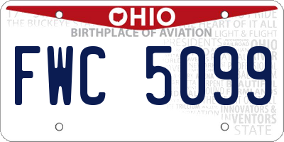 OH license plate FWC5099